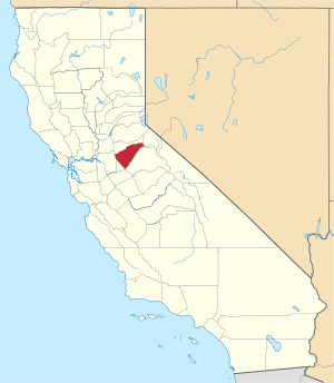 Map Of California Highlighting Calaveras County