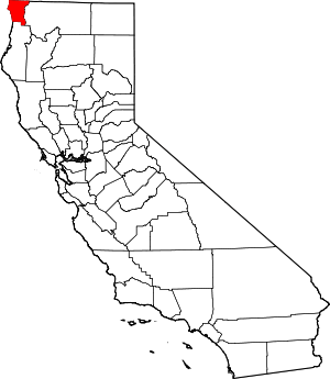 Map Of California Highlighting Del Norte County