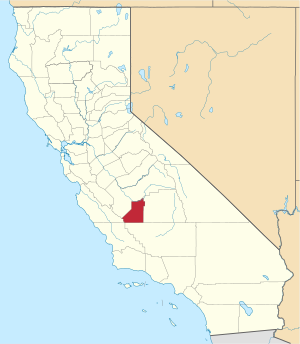 Map Of California Highlighting Kings County