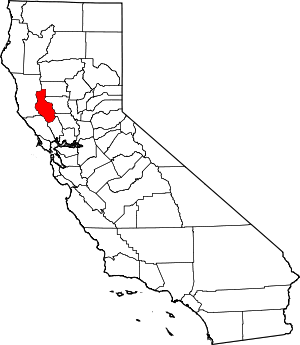 Map Of California Highlighting Lake County