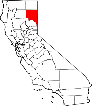 Map Of California Highlighting Lassen County