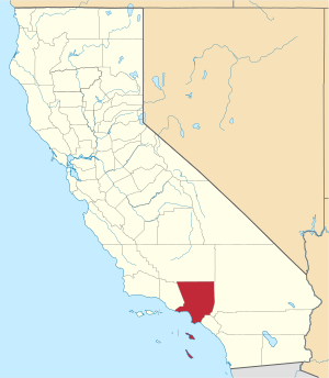 Map Of California Highlighting Los Angeles County