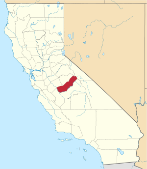 Map Of California Highlighting Madera County