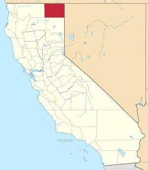 Map Of California Highlighting Modoc County