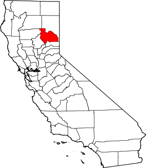 Map Of California Highlighting Plumas County