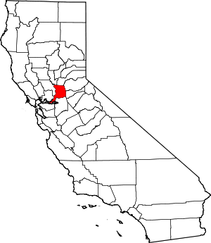 Map Of California Highlighting Sacramento County