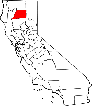 Map Of California Highlighting Shasta County