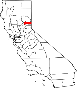 Map Of California Highlighting Sierra County