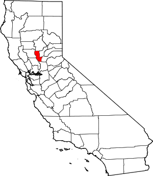 Map Of California Highlighting Sutter County