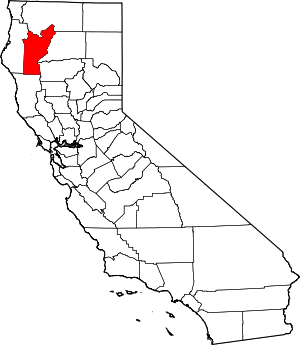 Map Of California Highlighting Trinity County