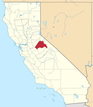 Map Of California Highlighting Tuolumne County