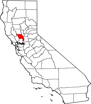 Map Of California Highlighting Yolo County