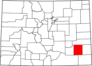 Map Of Colorado Highlighting Bent County