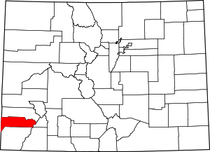 Map Of Colorado Highlighting Dolores County