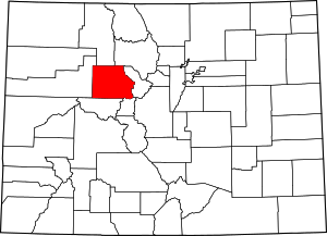 Map Of Colorado Highlighting Eagle County