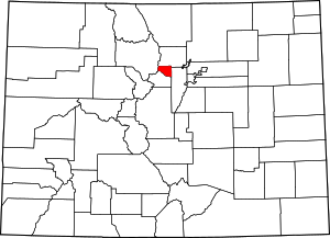 Map Of Colorado Highlighting Gilpin County