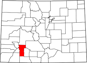 Map Of Colorado Highlighting Hinsdale County