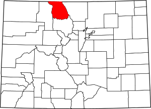 Map Of Colorado Highlighting Jackson County