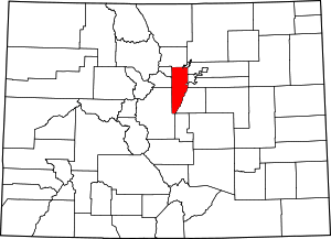 Map Of Colorado Highlighting Jefferson County