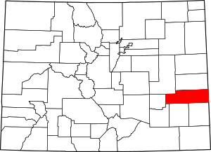 Map Of Colorado Highlighting Kiowa County