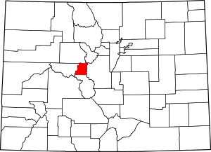 Map Of Colorado Highlighting Lake County