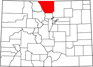 Map Of Colorado Highlighting Larimer County