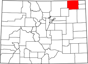 Map Of Colorado Highlighting Logan County