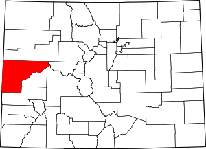 Map Of Colorado Highlighting Mesa County