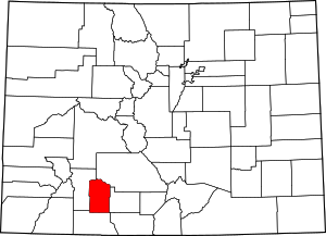 Map Of Colorado Highlighting Mineral County