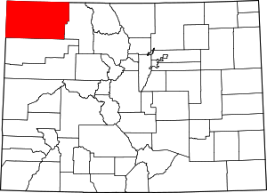 Map Of Colorado Highlighting Moffat County