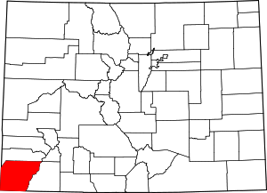 Map Of Colorado Highlighting Montezuma County