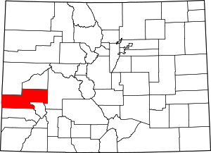 Map Of Colorado Highlighting Montrose County