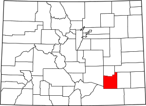 Map Of Colorado Highlighting Otero County