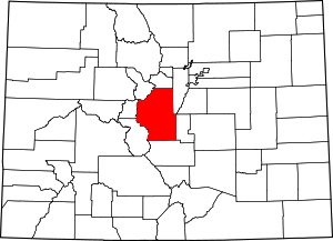 Map Of Colorado Highlighting Park County