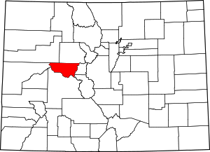 Map Of Colorado Highlighting Pitkin County