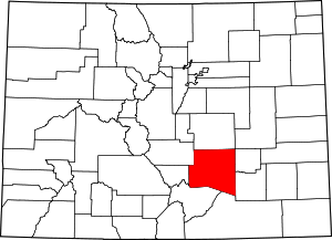 Map Of Colorado Highlighting Pueblo County