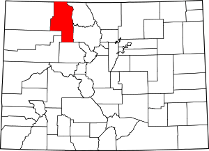 Map Of Colorado Highlighting Routt County