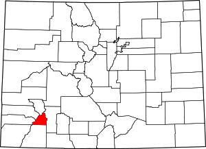 Map Of Colorado Highlighting San Juan County