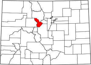 Map Of Colorado Highlighting Summit County