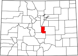 Map Of Colorado Highlighting Teller County