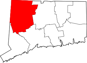 Map Of Connecticut Highlighting Litchfield County