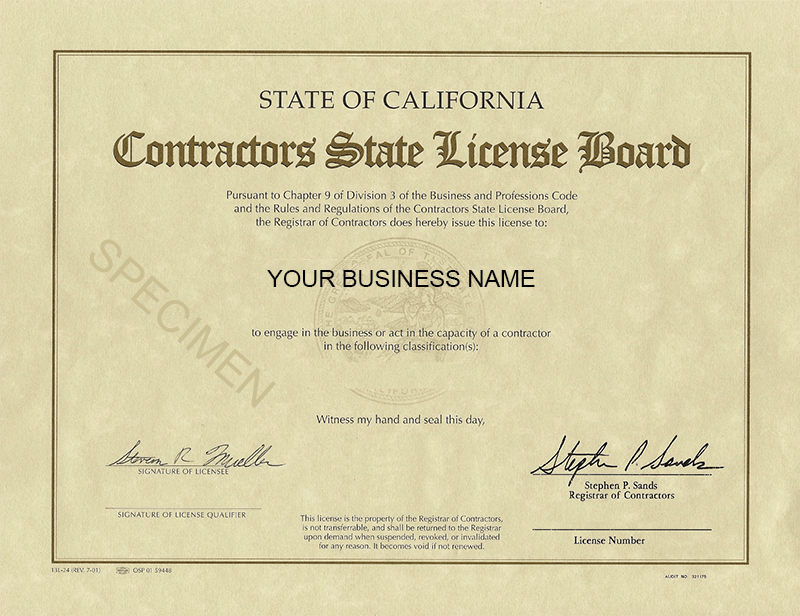 Image of Contractors State License Board