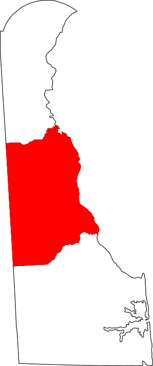 Map Of Delaware Highlighting Kent County