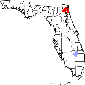 Map Of Florida Highlighting Duval County