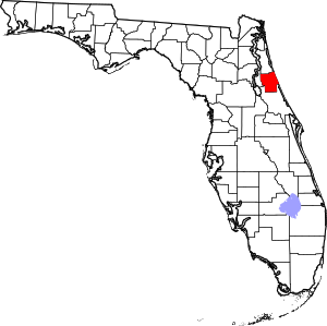 Map Of Florida Highlighting Flagler County