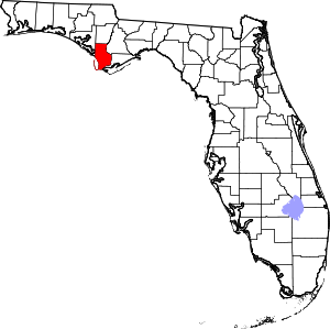 Map Of Florida Highlighting Gulf County