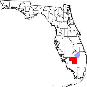 Map Of Florida Highlighting Hendry County