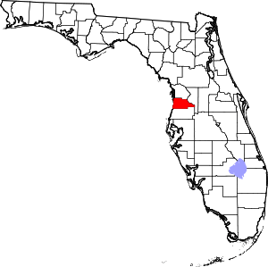 Map Of Florida Highlighting Hernando County