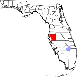 Map Of Florida Highlighting Hillsborough County