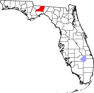 Map Of Florida Highlighting Leon County